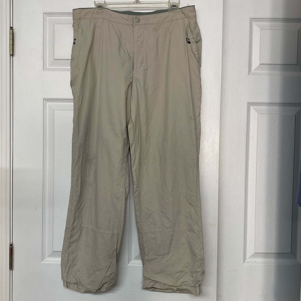 Columbia Fleece Lined Water Repellent Activewear Adjustable Waist Nylon Sz L